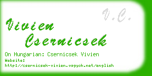 vivien csernicsek business card